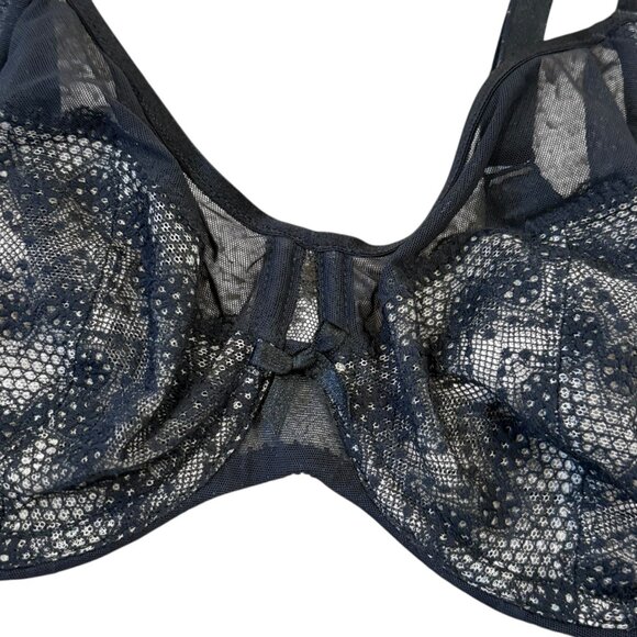 Chantelle C15710 Womens Lace Underwire Bra Size 34D Black - Picture 2 of 5